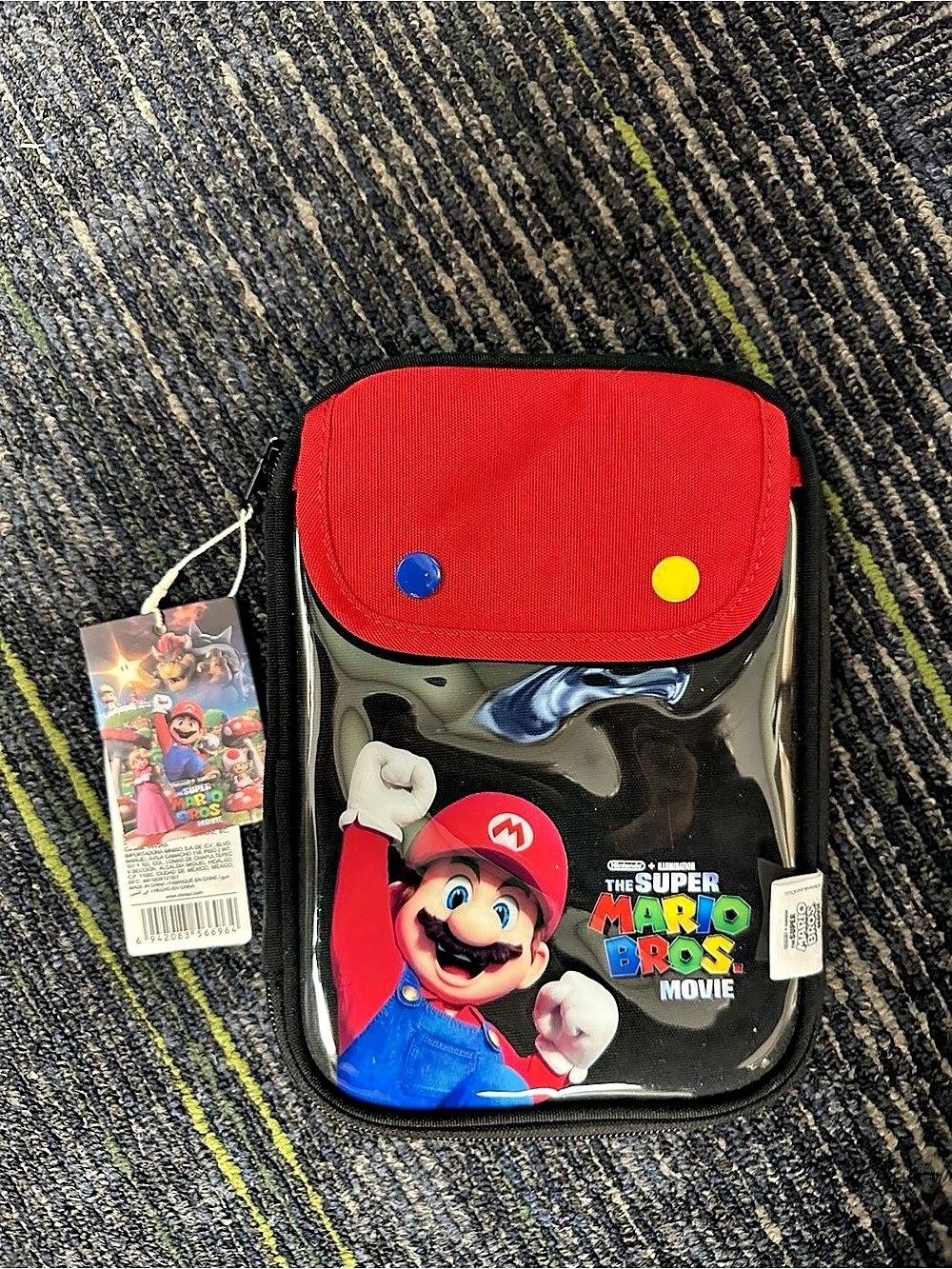 Miniso Super Mario Bros. Movie Black & Red Bag NWT